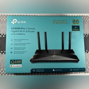 TP-Link Archer AX3000 Pro Dual-Band Wi-Fi 6 Gigabit Router 4-Stream. Tested.